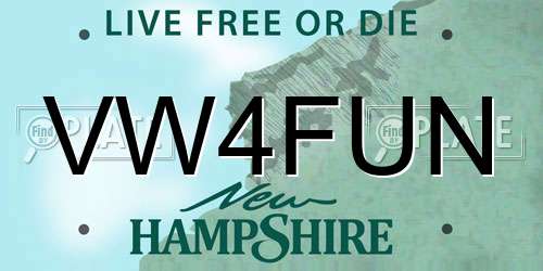 VW4FUN New Hampshire License Plate