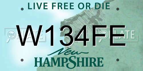 W134FE New Hampshire License Plate
