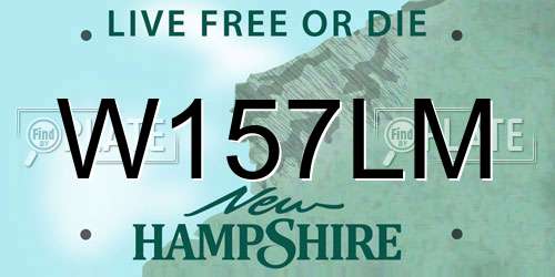 W157LM New Hampshire License Plate