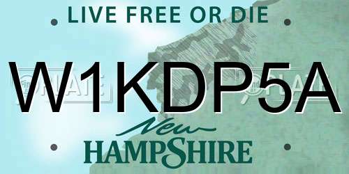 W1KDP5A New Hampshire License Plate