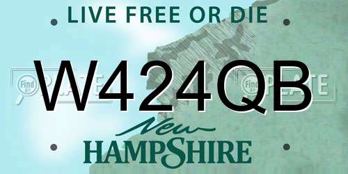 W424QB New Hampshire License Plate