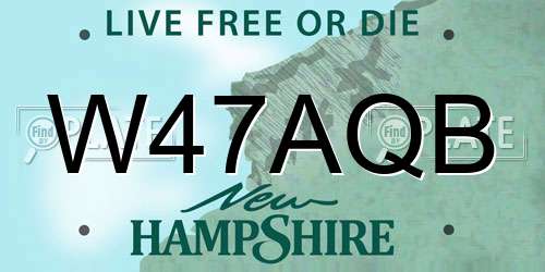 W47AQB New Hampshire License Plate