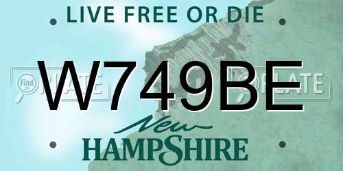 W749BE New Hampshire License Plate