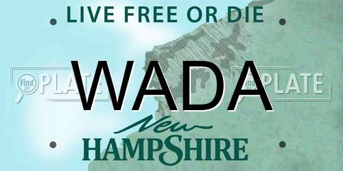 WADA New Hampshire License Plate
