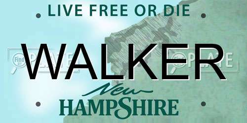 WALKER New Hampshire License Plate