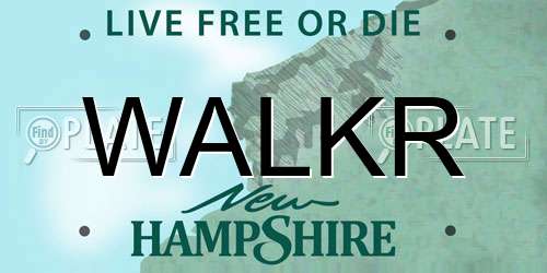 WALKR New Hampshire License Plate