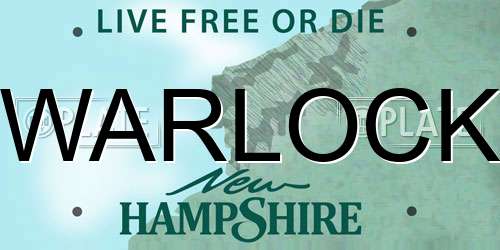 WARLOCK New Hampshire License Plate