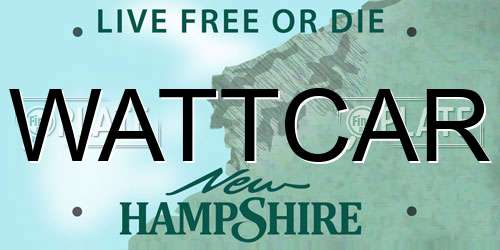 WATTCAR New Hampshire License Plate