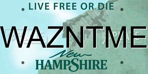 WAZNTME New Hampshire License Plate