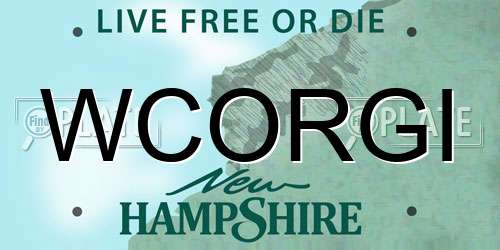 WCORGI New Hampshire License Plate