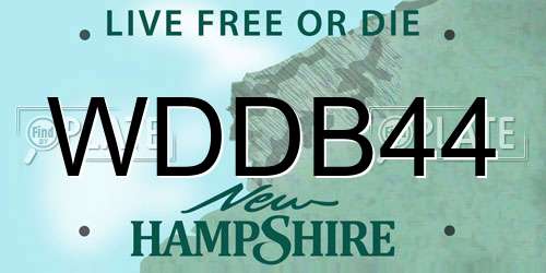 WDDB44 New Hampshire License Plate
