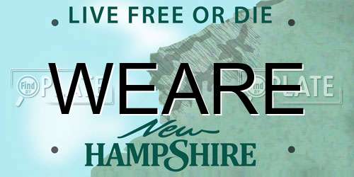 WEARE New Hampshire License Plate
