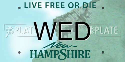 WED New Hampshire License Plate