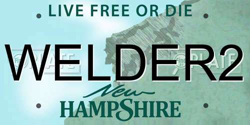 WELDER2 New Hampshire License Plate