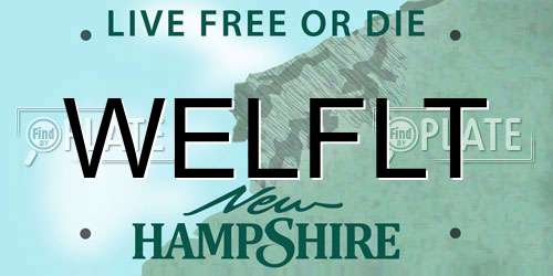 WELFLT New Hampshire License Plate