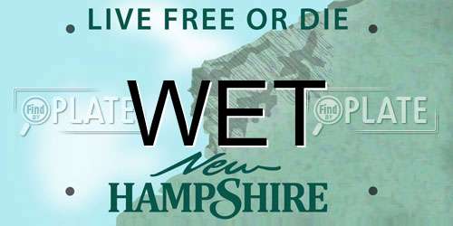 WET New Hampshire License Plate