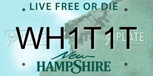 WH1T1T New Hampshire License Plate