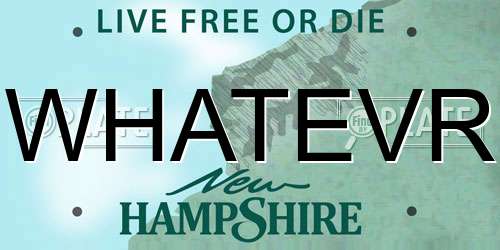 WHATEVR New Hampshire License Plate