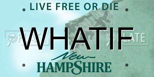 WHATIF New Hampshire License Plate
