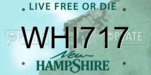 WHI717 New Hampshire License Plate