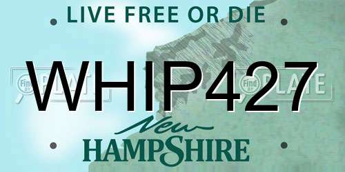 WHIP427 New Hampshire License Plate