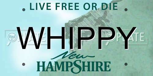 WHIPPY New Hampshire License Plate