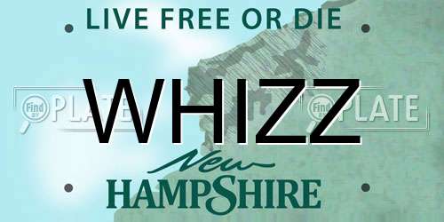 WHIZZ New Hampshire License Plate