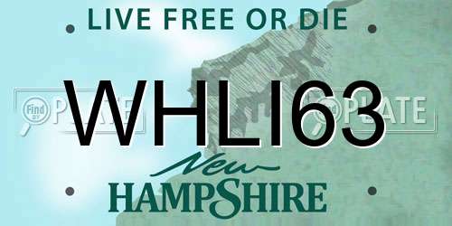 WHLI63 New Hampshire License Plate