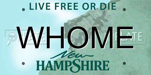 WHOME New Hampshire License Plate