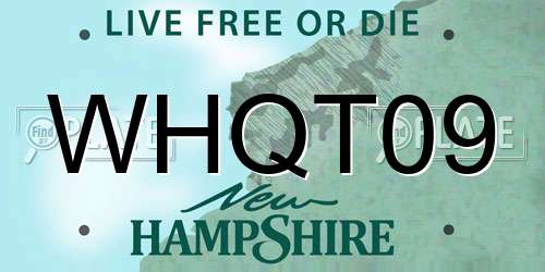 WHQT09 New Hampshire License Plate