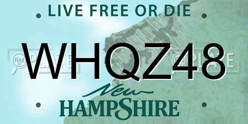 WHQZ48 New Hampshire License Plate