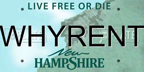 WHYRENT New Hampshire License Plate