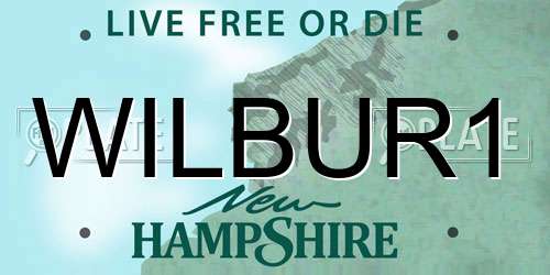 WILBUR1 New Hampshire License Plate