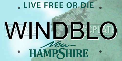 WINDBLO New Hampshire License Plate