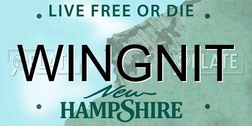 WINGNIT New Hampshire License Plate