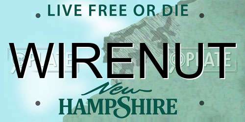 WIRENUT New Hampshire License Plate