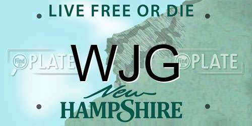 WJG New Hampshire License Plate
