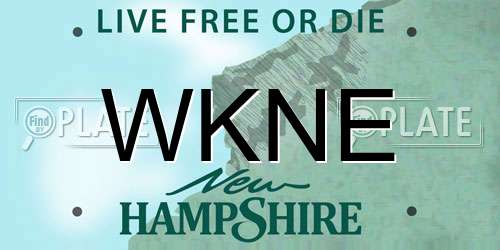 WKNE New Hampshire License Plate