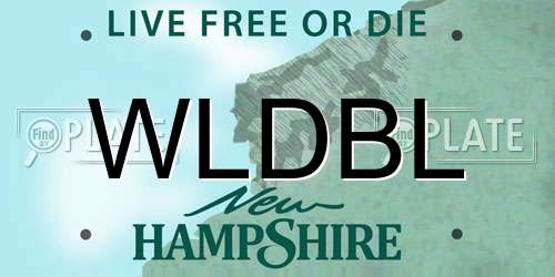 WLDBL New Hampshire License Plate