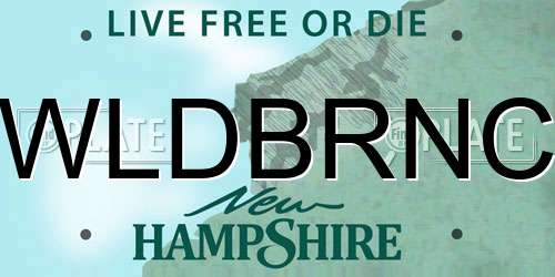 WLDBRNC New Hampshire License Plate