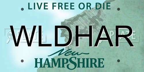 WLDHAR New Hampshire License Plate