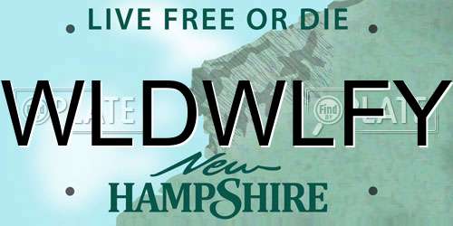 WLDWLFY New Hampshire License Plate