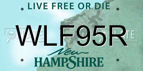 WLF95R New Hampshire License Plate