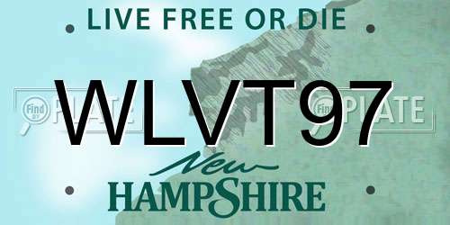 WLVT97 New Hampshire License Plate