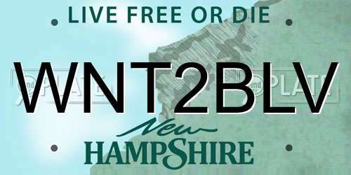 WNT2BLV New Hampshire License Plate