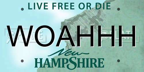 WOAHHH New Hampshire License Plate
