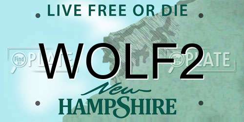 WOLF2 New Hampshire License Plate
