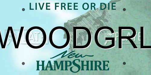 WOODGRL New Hampshire License Plate