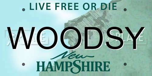 WOODSY New Hampshire License Plate