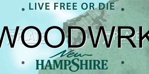 WOODWRK New Hampshire License Plate